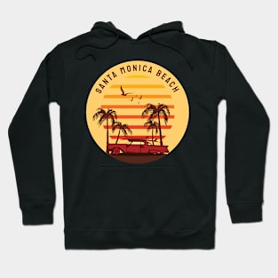 vintage santa monica beach Hoodie